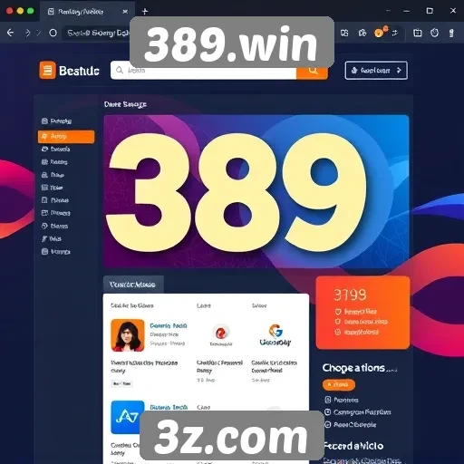 Interface do site 389.win é intuitiva e amigável